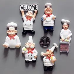 Creative Home Magnetic 3D Chef Decorative Message Sticker Board Stickers Fridge Magnets Note Holder