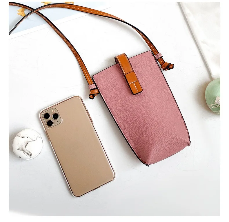 Women Pu Leather Mobile Phone Bag Small Shoulder Bag Shoulder Messenger Bag Purses and Handbags Cell Phone Packet