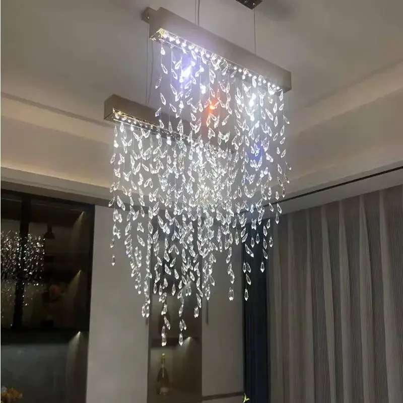 

Crystal Ceiling Chandeliers Pendant Lamp Luxury Modern Minimalist Creative Cloakroom Crystal Curtain Lamp