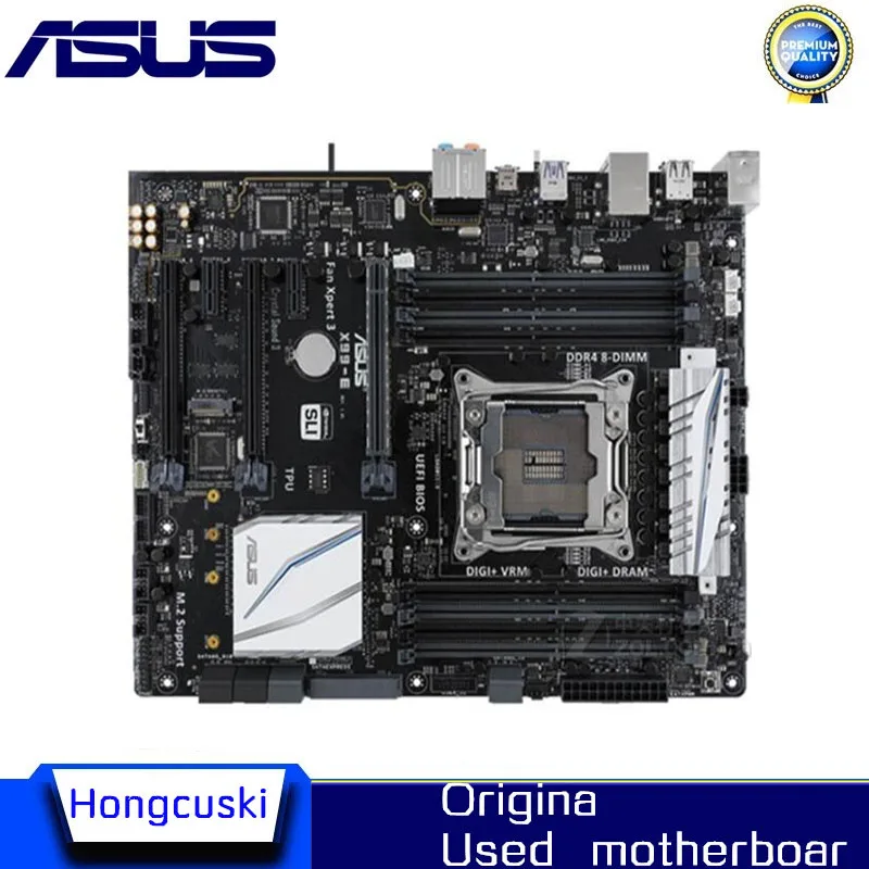 For ASUS X99-E LGA2011 Used original motherboard Socket LGA 2011-3 V3  DDR4 128GB X99 Desktop Motherboard