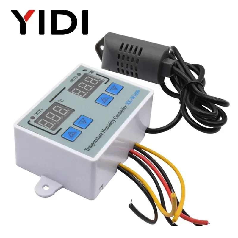 W1099 Digital LED Temperature Humidity Controller 12V 24V 110V 220V Thermometer Hygrometer Meter Sensor Thermostat For Incubator image 3