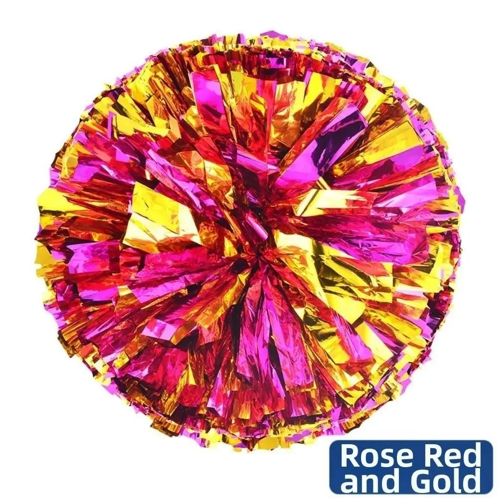 New 25cm Kids Game Pom Poms PET Come On Props Cheering Ball Multicolors Sports Match Vocal Ball Dance Party Concert Decorator