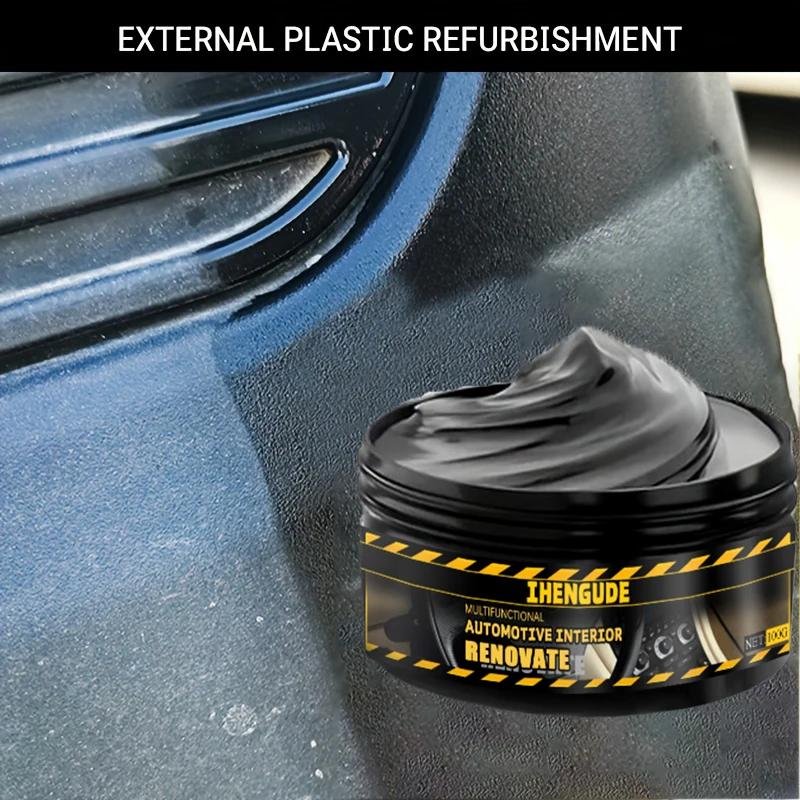1 Piece 100g Car Tire Gloss Maintenance Agent Car Wax Tire Coating Paste Polishing Cleaning Wax - Shiny Tire and Re-Blackening Seat Care and Shiny