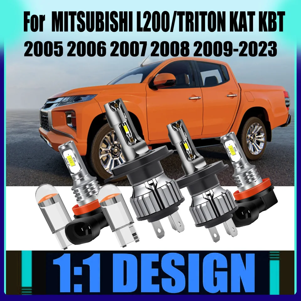 

LED Headlamp Fog Light Road Legal Better Beam Cutoff Pattern For MITSUBISHI L200/TRITON KAT KBT 2005 2006 2007 2008 2009-2023