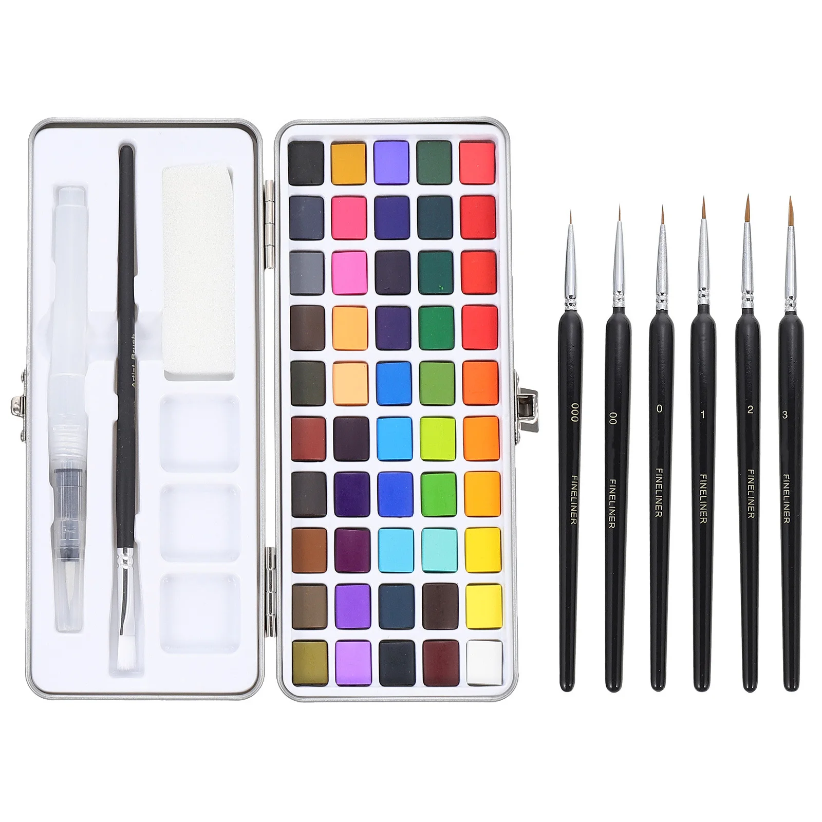 

1 set 1 Set Watercolor Paint Kit Portable Practice Painting Tools For Artists Students Teachers Diy Coloring Solid Pigment