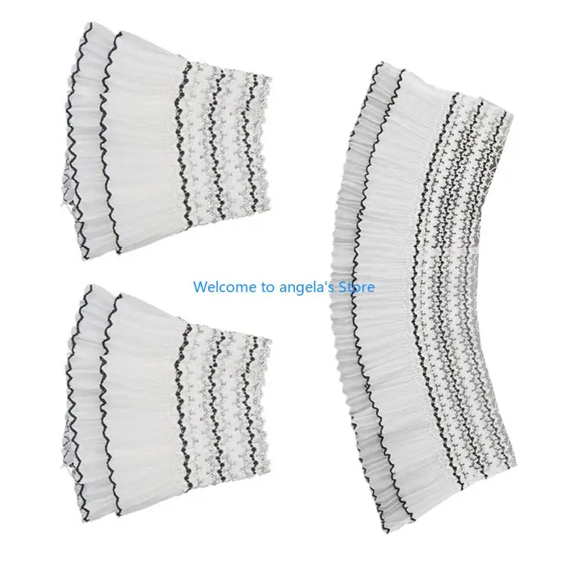 X4YC زخرفة دانتيل مفصلة للخادمة مزين بالدانتيل على الطراز القوطي، ملابس يومية متينة