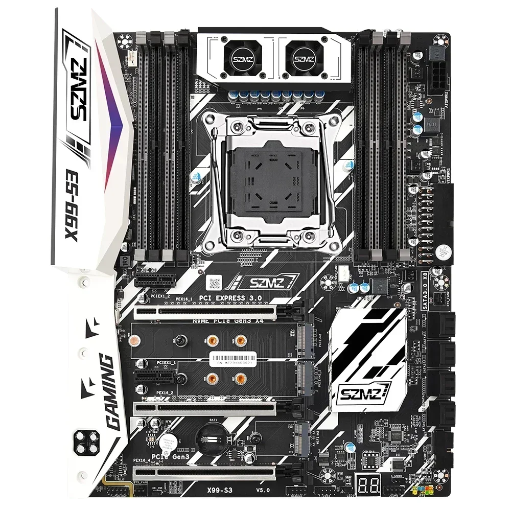 SZMZ X99 S3 Płyta główna LGA 2011-3 Obsługa procesora Xeon Kit XEON E5 DDR4 ECC REG Pamięć NVMe M.2 USB3.0 Placa Mae X99 Chipset