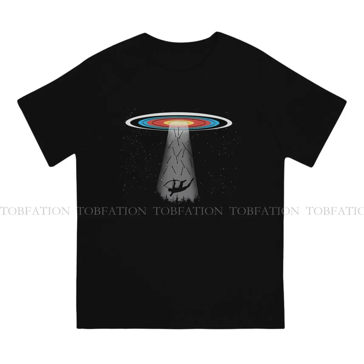 UFO Alien Abduction Man's TShirt Archery O Neck Tops 100% Cotton T Shirt Funny Top Quality Birthday Gifts