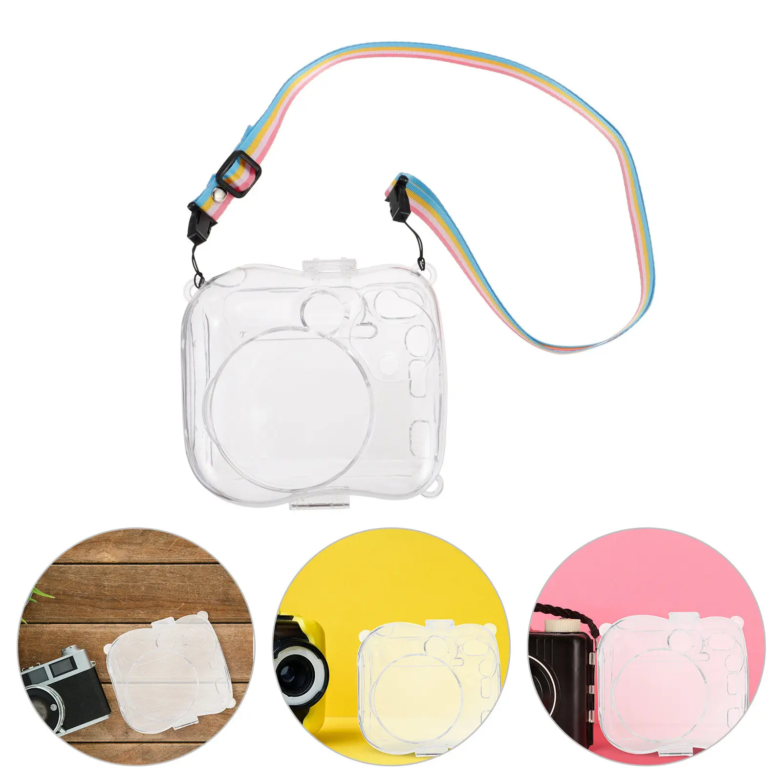 

Прозрачный чехол для камеры Mini 25 26, сумка для мгновенной камеры из ПВХ, устойчивая к царапинам, защитная сумка, подходит для походов, путешествий, ежедневных поездок