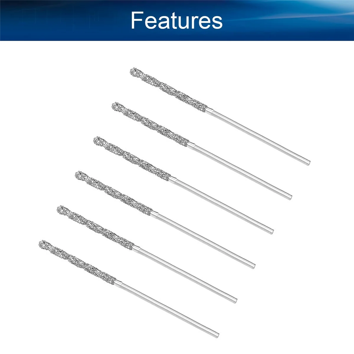 ABRW-60Pcs 1Mm/0.04Inch Diamond Twist Drill Bits High Speed Steel HSS For Glass Sea Shells Stone Tiles
