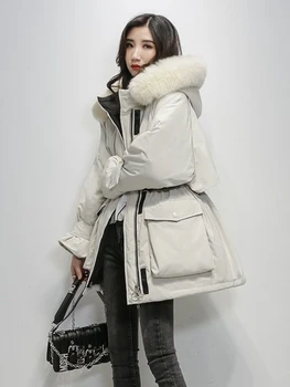 女性のための厚いパッチワークパーカー,ジッパーポケット,韓国スタイルのカジュアルコート,ママとオフィスの服,冬と秋