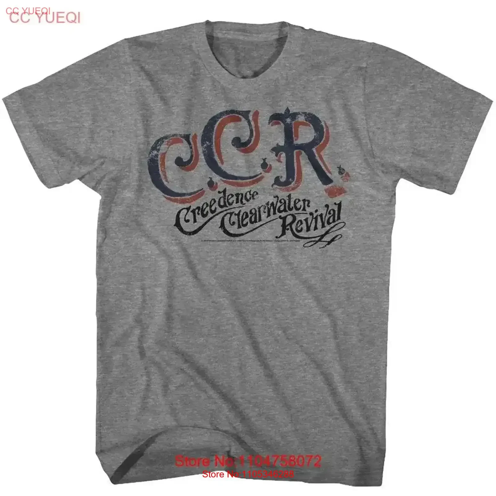 Camiseta Creedence Clearwater Revival CCR LOGO Música Nova Oficial Grafite Merch Vintage Lavada Esticada Estampa Gráfica Fashion