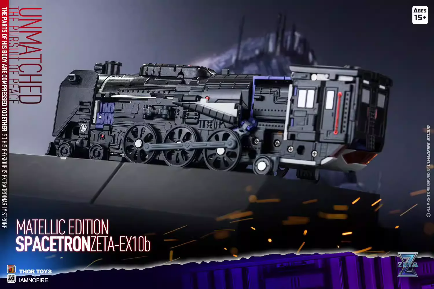 

Transformation Zeta Toys EX-10 EX10 EX-10B EX10B Spacetron Astrotrain Metallic Version Action Figures
