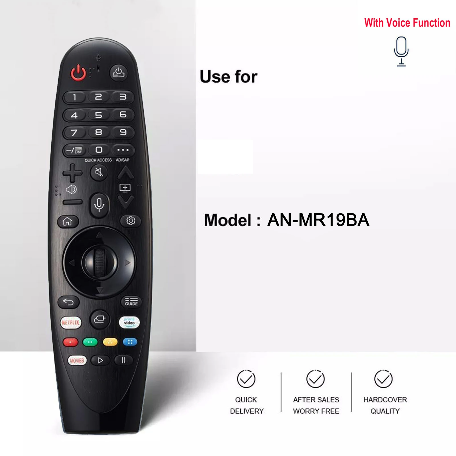 AN-MR19BA AKB75635305 Magic Voice Remote Control with Netflix for L NanoCell TV SM80 SM81 SM82 SM85 SM86 SM90 SM95 SM98 SM99