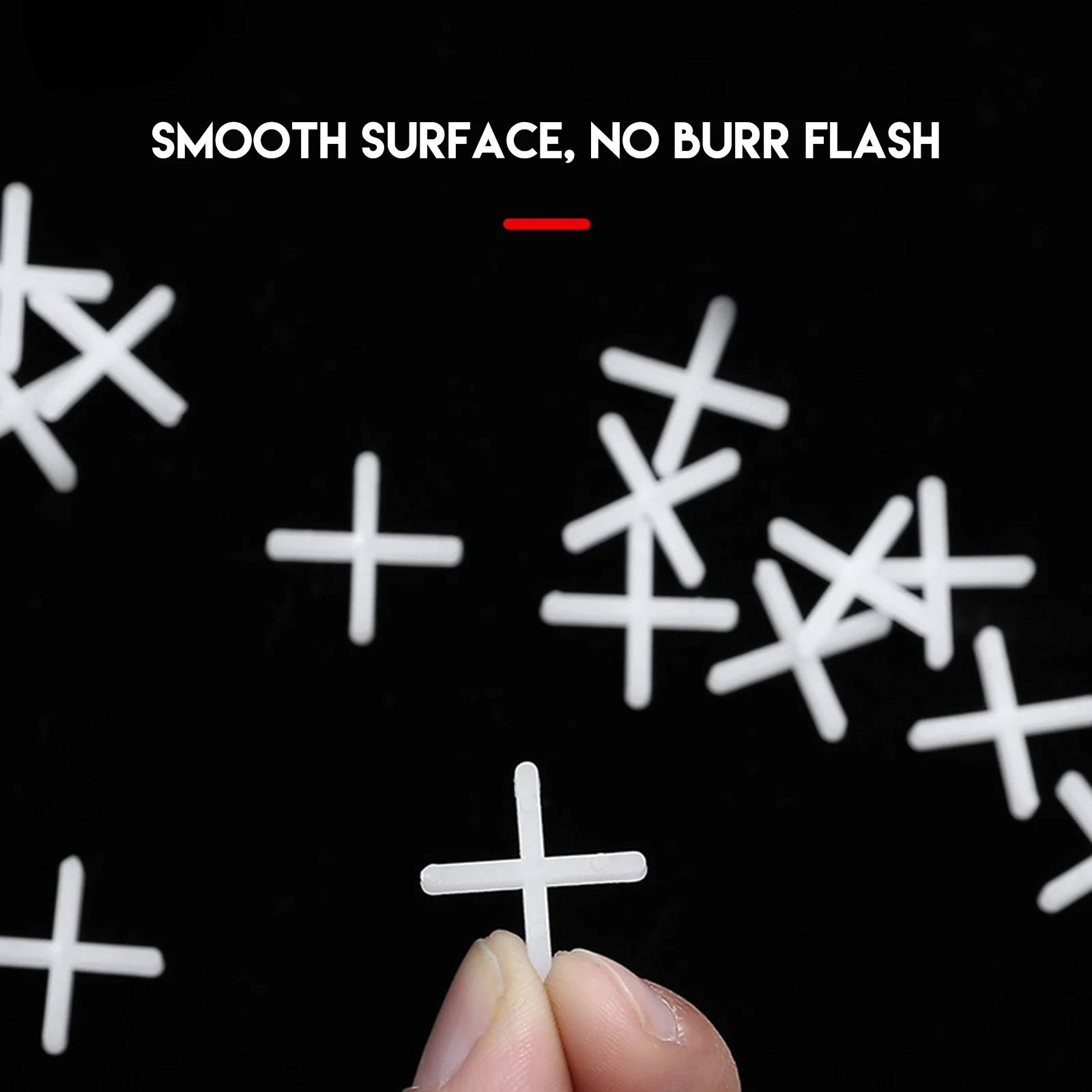 مكونات من بلاط البلاستيك المتقاطع لمرفق البناء فواصل البلاط 1 مم، 1.5 مم، 2 مم، 2.5 مم، 3 مم، 90-100 قطعة #4