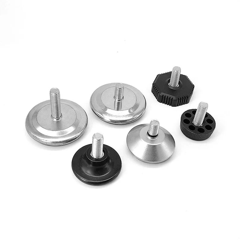 8 Pcs/Lot M6/M8/M10 Non-slip Adjustable Foot, Adjustable with Screw Machine Sole Foot Pad Shock Absorber with Screw