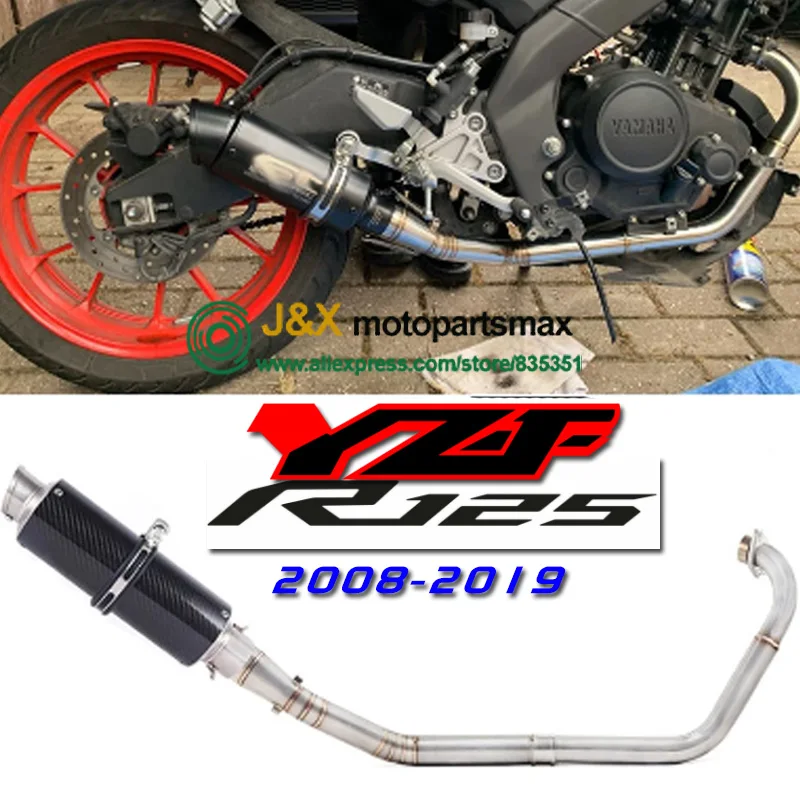 

R125 Exhaust For Yamaha Yzf R125 Mt125 R15 Mt15 V1 V2 mt-15 2008-2017 Motorcycle Muffler db-killer Exhaust Full System Escape