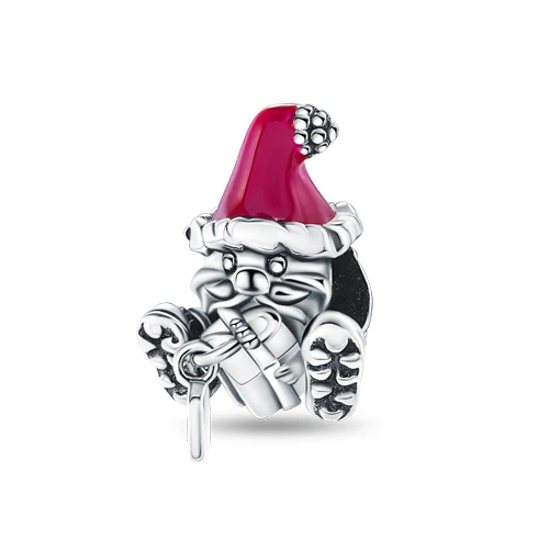 Christmas Cottage Trenó Charme Beads para As Mulheres, 925 Sterling Silver, Fits Original Pulseira Pandora, Fazer Jóias DIY, Inverno