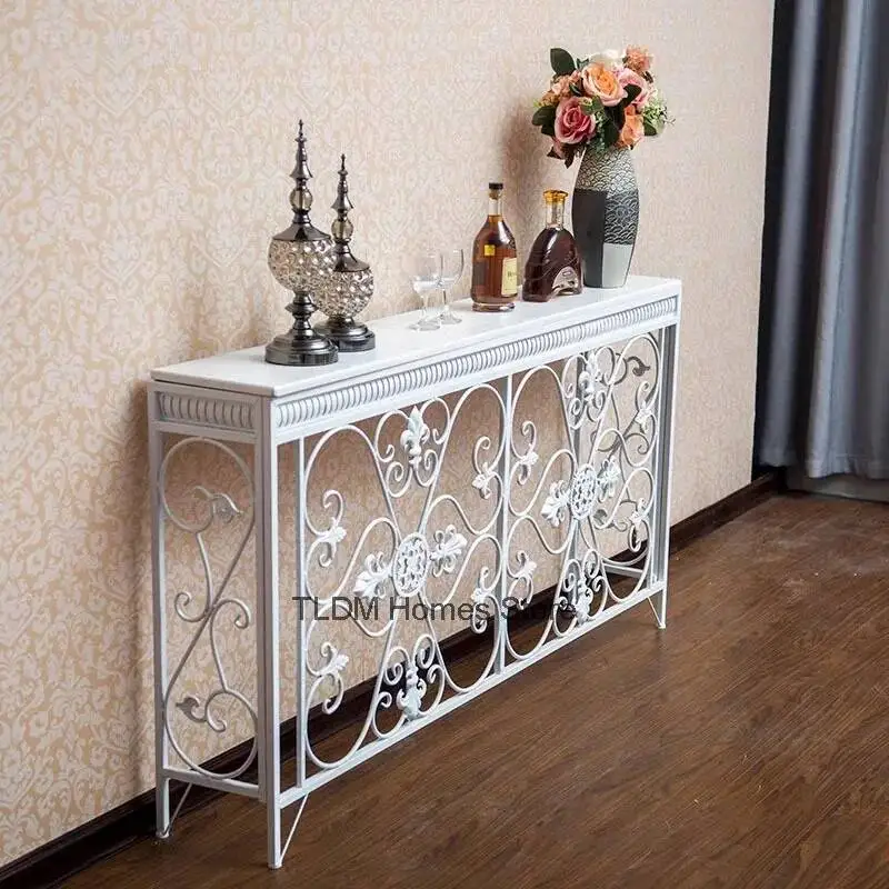 الجدول الأمريكية الحديد المطاوع المعيشة وحدة التحكم أثاث غرفة وحدة التحكم الجداول الرجعية الإبداعية ممر المنزل الديكور المدخل الجدول #4