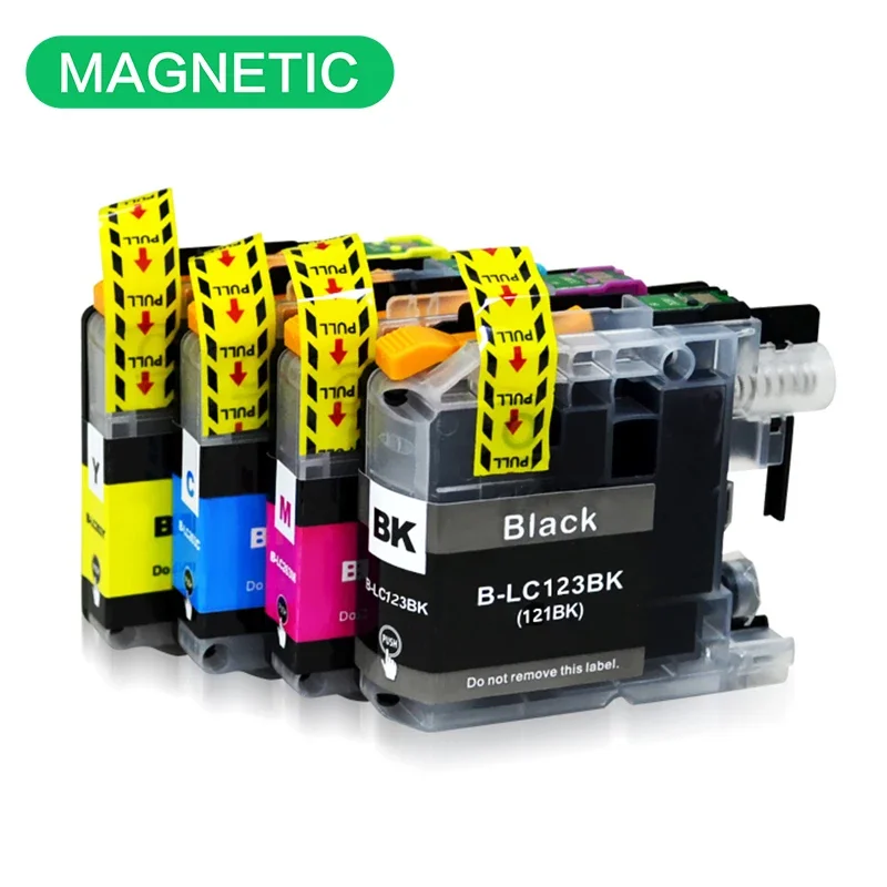 Printer Cartridge LC123 Magnetic LC123 Compatible Ink Cartridges for Brother LC123 mfc-J4510DW MFC-J4610DW MFC-J4410DW J4710DW