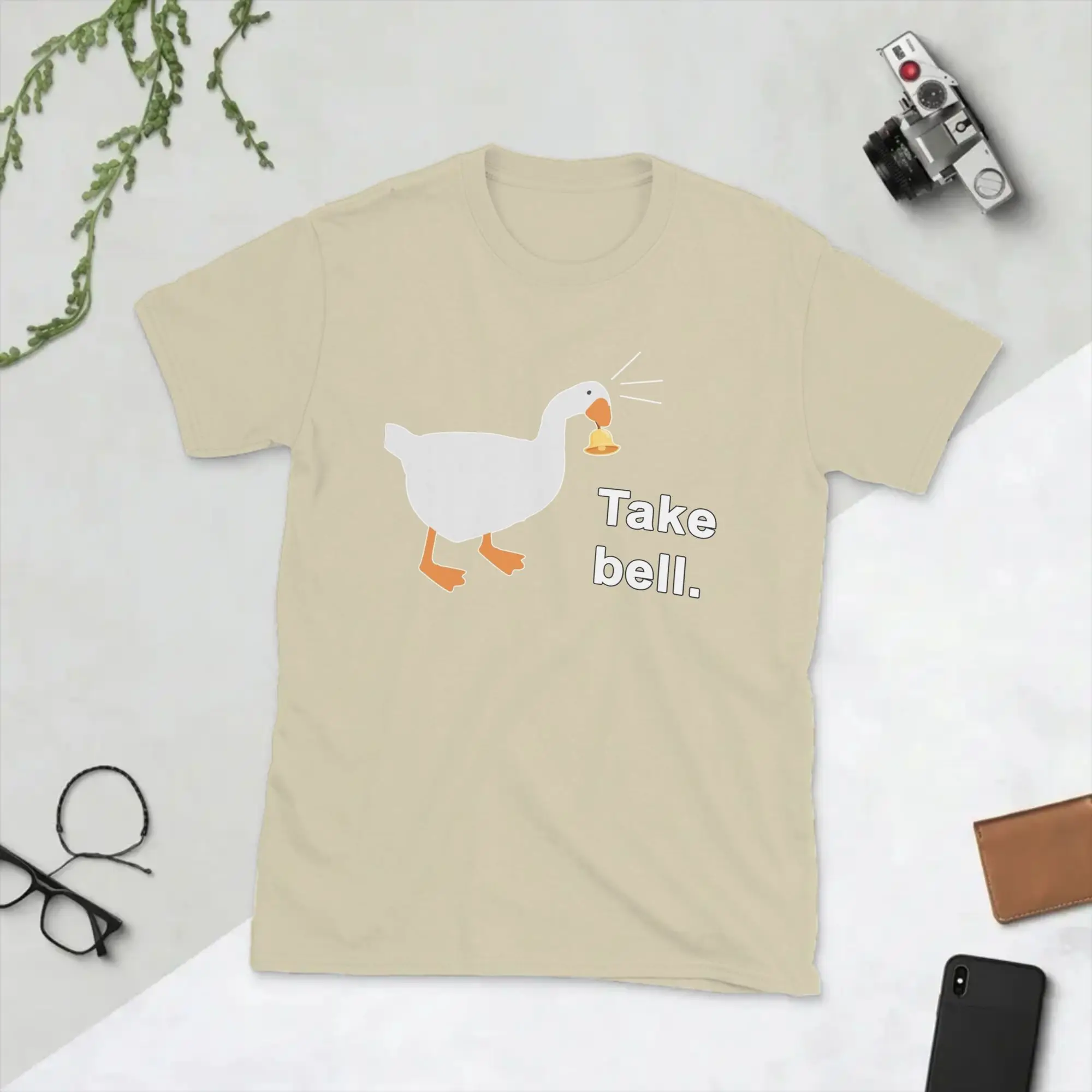 Men's T-Shirts Take Bell Goose Game Meme   Untitled Humorous Cotton Tees Short Sleeve  T Shirt Round Neck Clothes Gift Idea