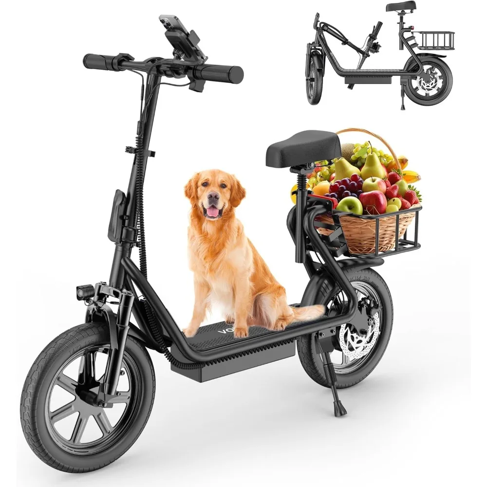 

Электрический самокат для взрослых, складной электронный самокат для взрослых, двигатель мощностью 500 Вт, скорость 22 миль в час, дальность действия 27 миль, шины 14 дюймов, электрический удар