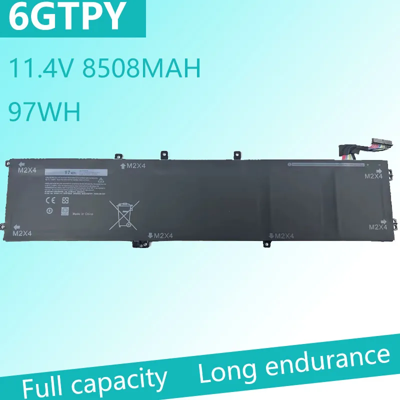 Brand new 6GTPY H5H20 Laptop Battery For DELL XPS 15 9570 9560 7590 For DELL Precision 5520 5530 Series Notebook 11.4V 97WH