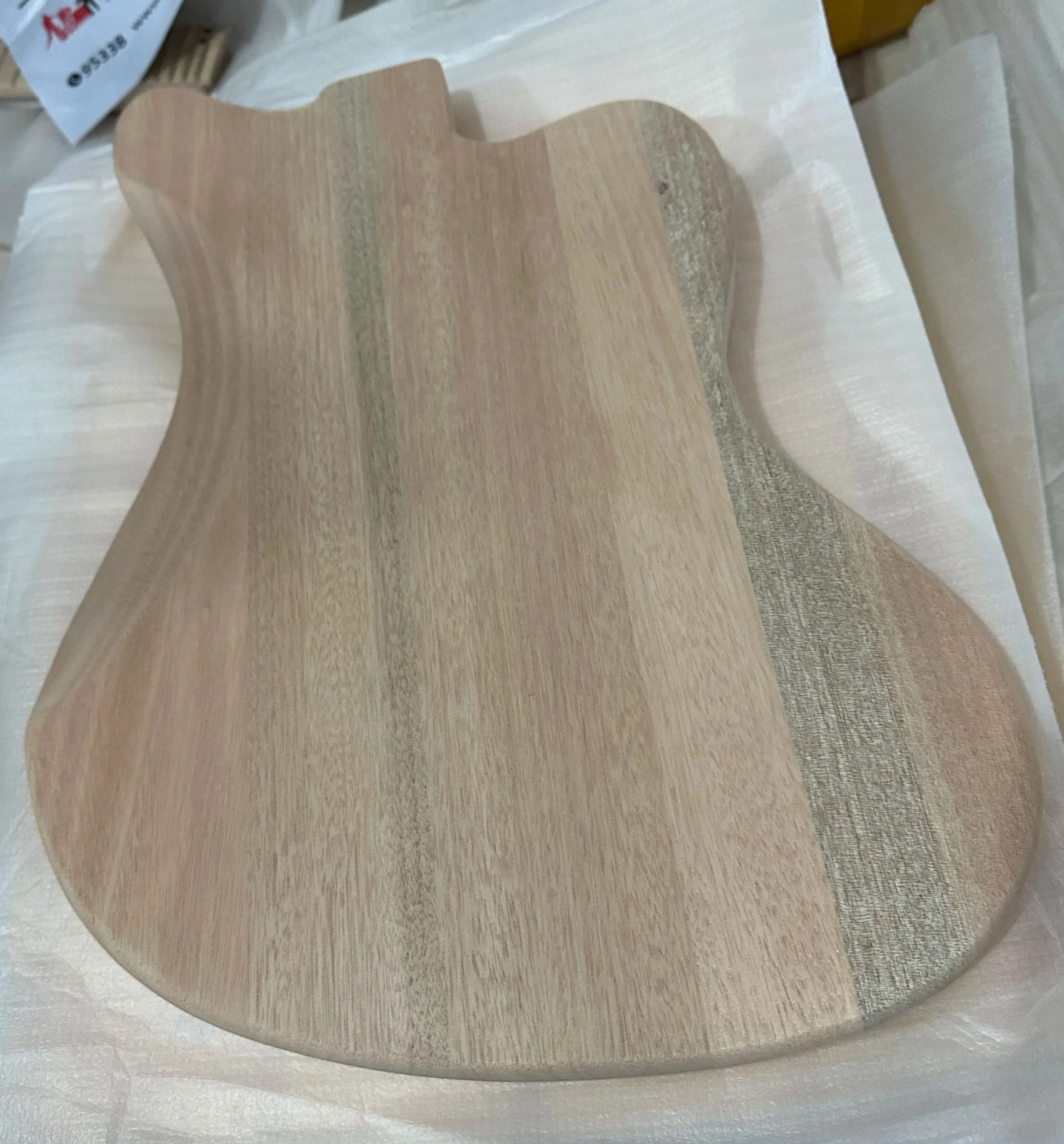 Unfinished Electric Guitar Body Left Hand, Solid Mahogany Wood, No Paints, Handmade, Jazzam Style, DIY & Replacement Accessories