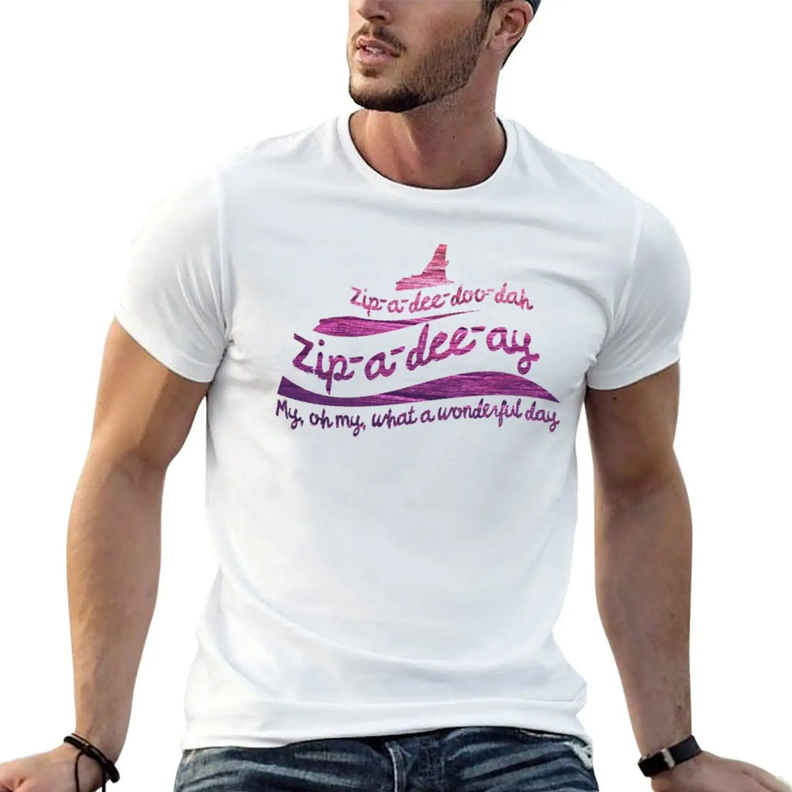 Zip-a-dee-doo-dah T-Shirt Simple Casual Short Sleeve Cotton T-Shirt