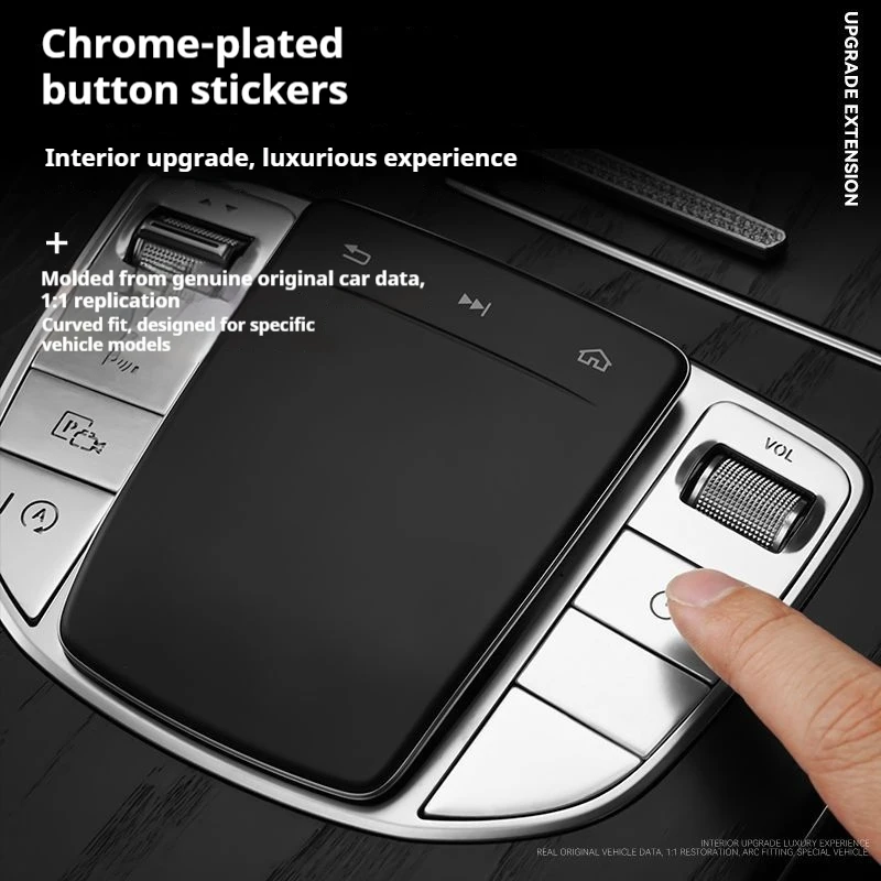 For Mercedes Benz C-Class C200L GLC260L E300L C260L central control mouse button protection interior decoration sticker