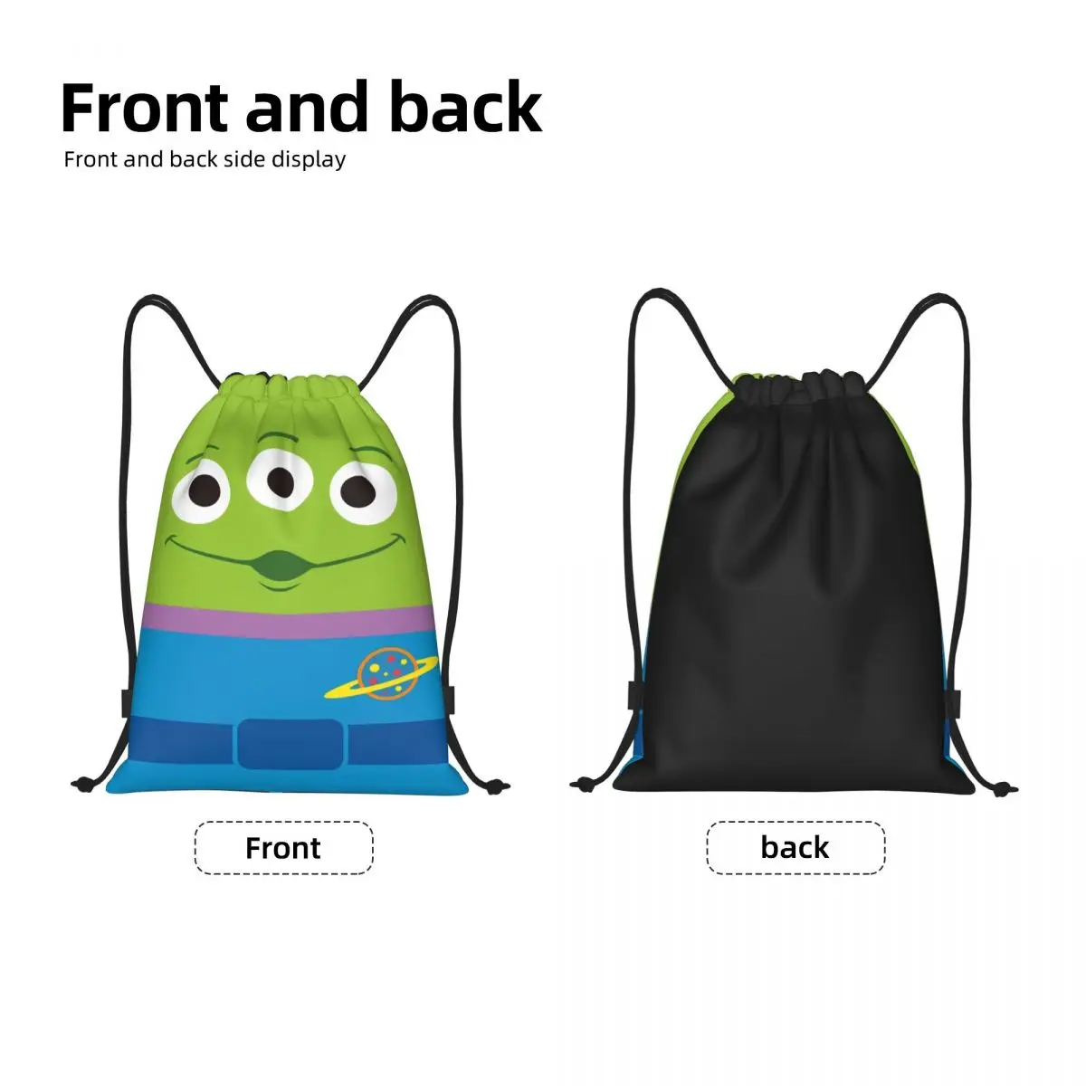 Custom Toy Story Alien zaino con coulisse donna uomo palestra Sport Sackpack borsa da allenamento portatile per cartoni animati