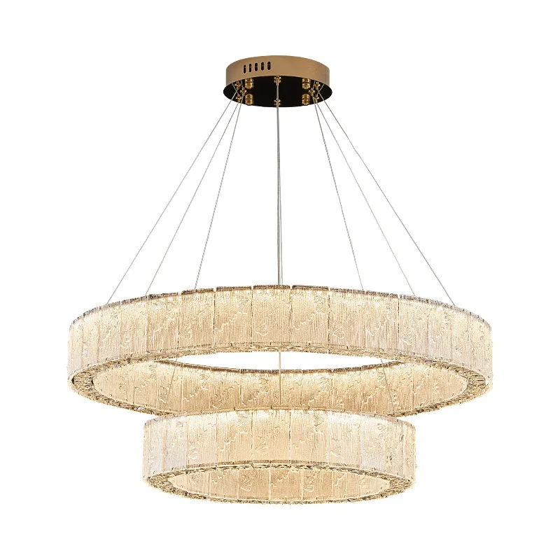 

Crystal living room chandelier modern simple atmosphere hall main light 2025 new ring restaurant