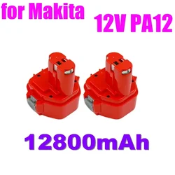 Batería recargable para herramientas eléctricas Ni-Mh, 12V, 12800mAh, para taladros Makita, batería 1220 1222 1233S PA12 1235B 638347 -8-2 192681 -5