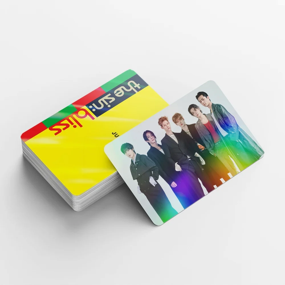 124PCS Laser Card Greeting Card 8TH MINI ALBUM BLISS 92PCS Boy Group LOMO Card Sticker Decoration Card For Fans Gifts