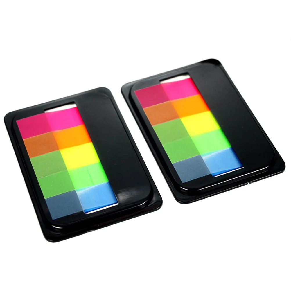 ملاحظات مذكرة ذاتية اللصق، علامات تبويب مؤشر النيون، علامات صفحة قابلة للإزالة لتسليط الضوء على المستندات واللوازم المدرسية المكتبية #2