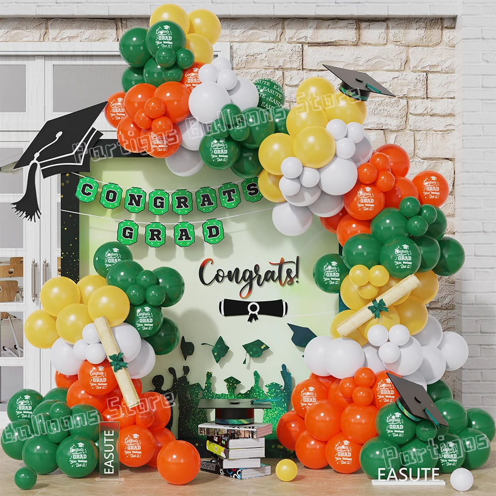 

Congrats Grad Party Balloon Garland Arch Kit Green Orang Gold Burgundy Birthday Celebrations Graduation Decorations 2025 Globos