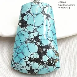 Natural Blue Green Turquoise Rectangle Oval Pendant Women Men Original Turquoise Necklace Pendant Jewelry AAAAA