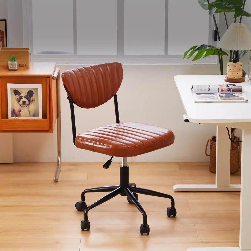 

Computer chair Household leather small apartment chair Office chair Student swivel chair Study chair Small pulley desk chair