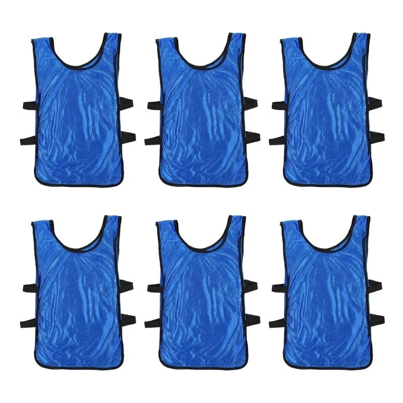   6Pcs Football Training Bibs Vests Jerseys Bibs Football Scrimmages Training