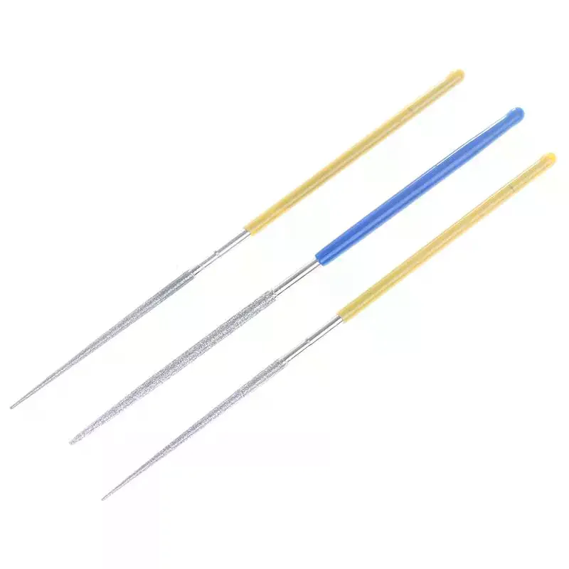 Small Round Diamond Needle Files For Grinding Metal Jewely Stone Wood Dia.2mm Customizable Alloy Hand Tools