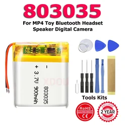 XDOU 803035 3.7V 900mAh akumulator litowo-polimerowy do MP4 zabawka Bluetooth zestaw słuchawkowy cyfrowy system zasilania aparatu