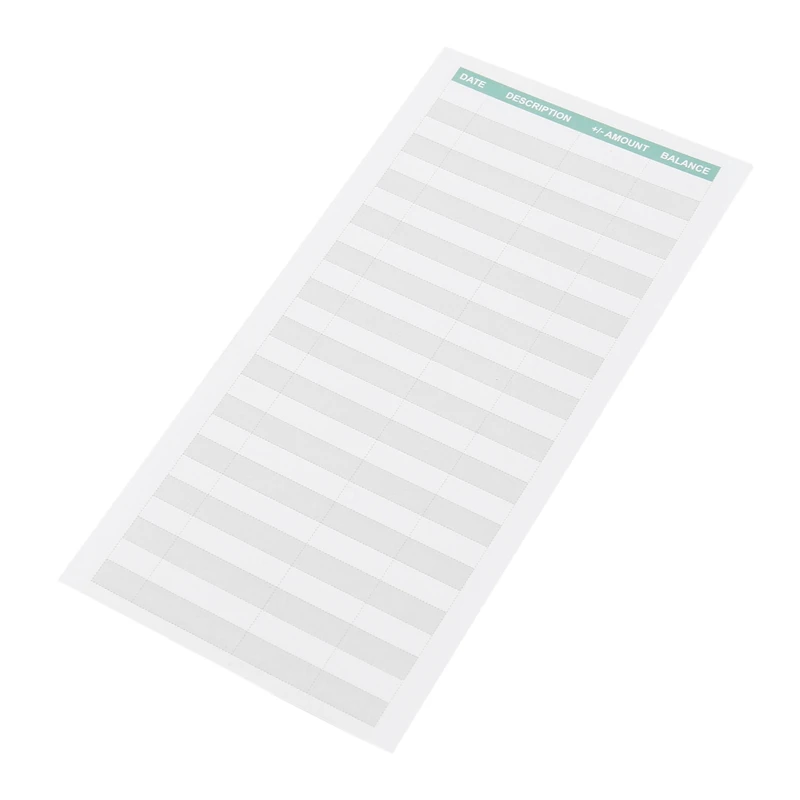 Papel Fit Orçamento Envelopes, Expense Tracker folhas, Banknote Envelope para pessoal, 60 pcs