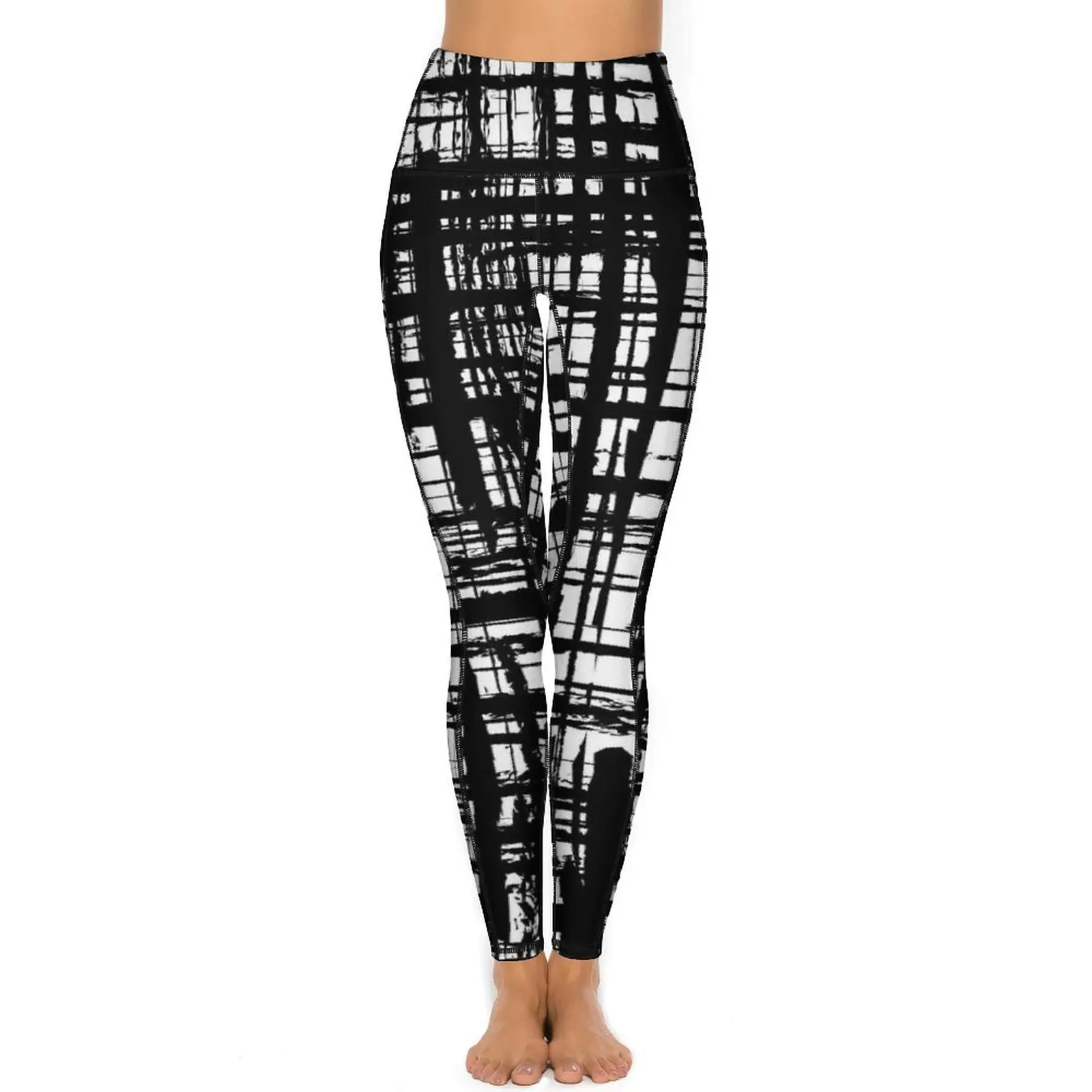 Graffiti Print Yoga Pants Sexy Black Brush Graphic Leggings Push Up Fitness Leggins Women Sweet Quick-Dry Sports Tights