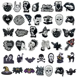 Wholesale 1pcs PVC Shoe Charms for Crocs Accessories Horror Halloween Badge Women Clogs Buckle Kids Pins Men Decoration Jeans