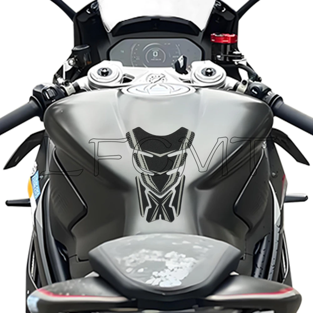 Stiker Tangki Bahan Bakar Sepeda Motor Stiker Pelindung Bantalan Tangki Bensin Minyak Anti Selip Stiker Dekorasi Tulang Ikan Universal Cocok untuk