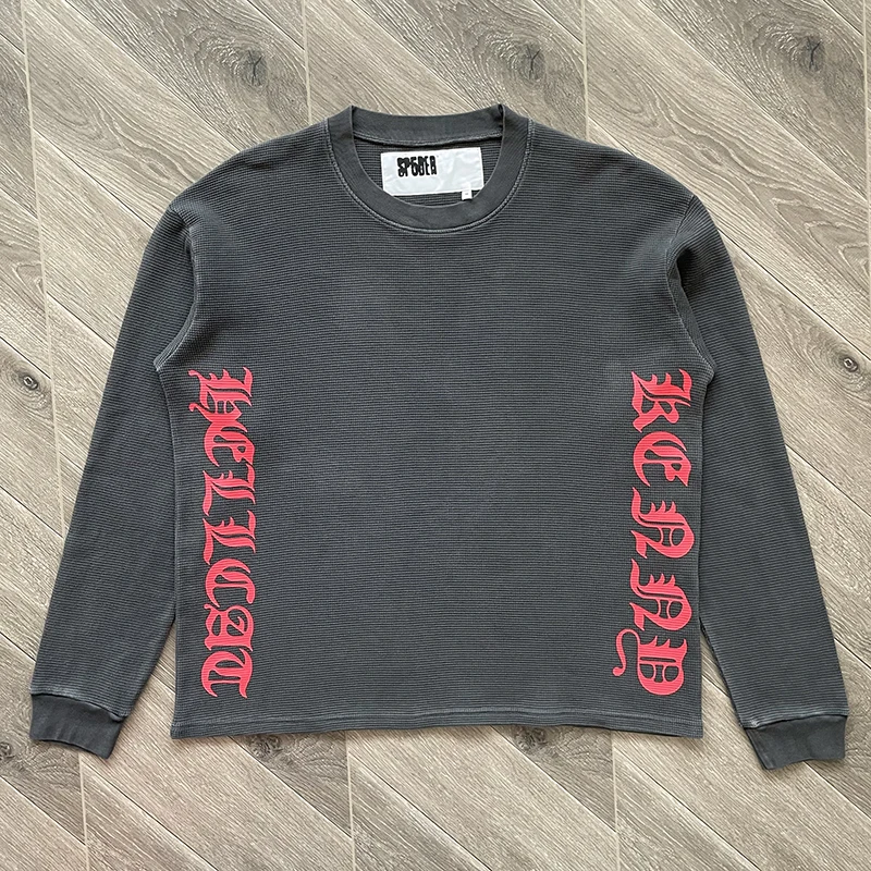 

Classic Spider Print Long Sve T-irt Cotton Stand Fit Youth Faion Spring Autumn Casual round Ne T-irt