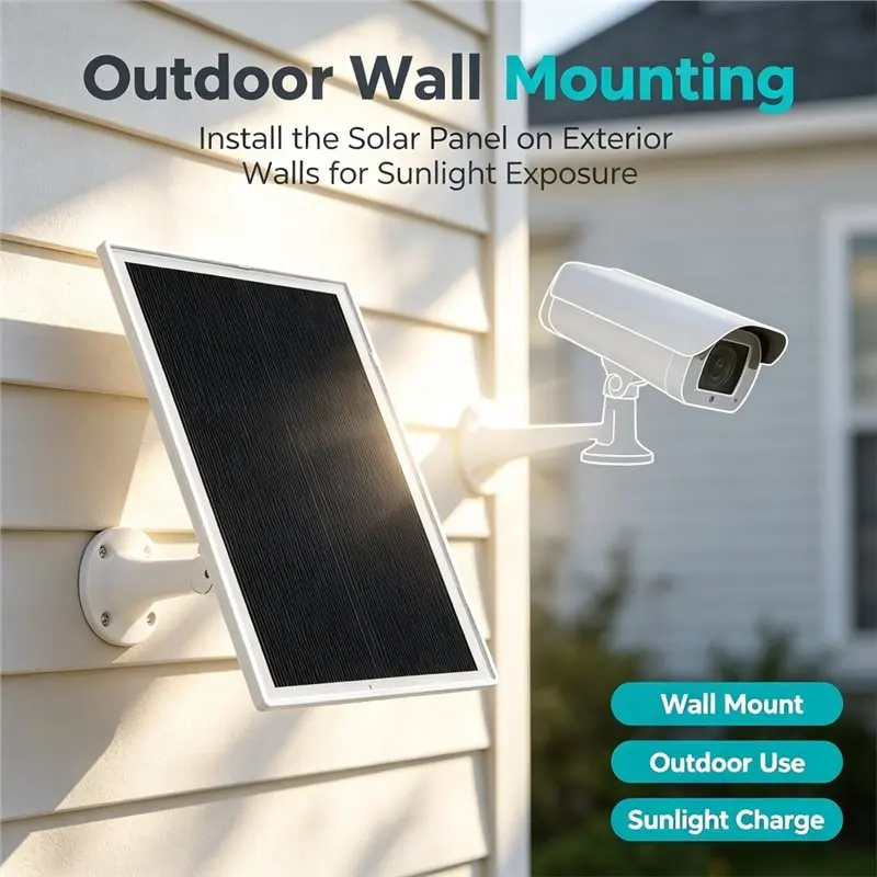 ABGI-Solarpanel für Ring Stick Up Cam, für Ring Spotlight Plus/Pro Akku - 6W Schnellladung für Ring-Kamera – Detail 5