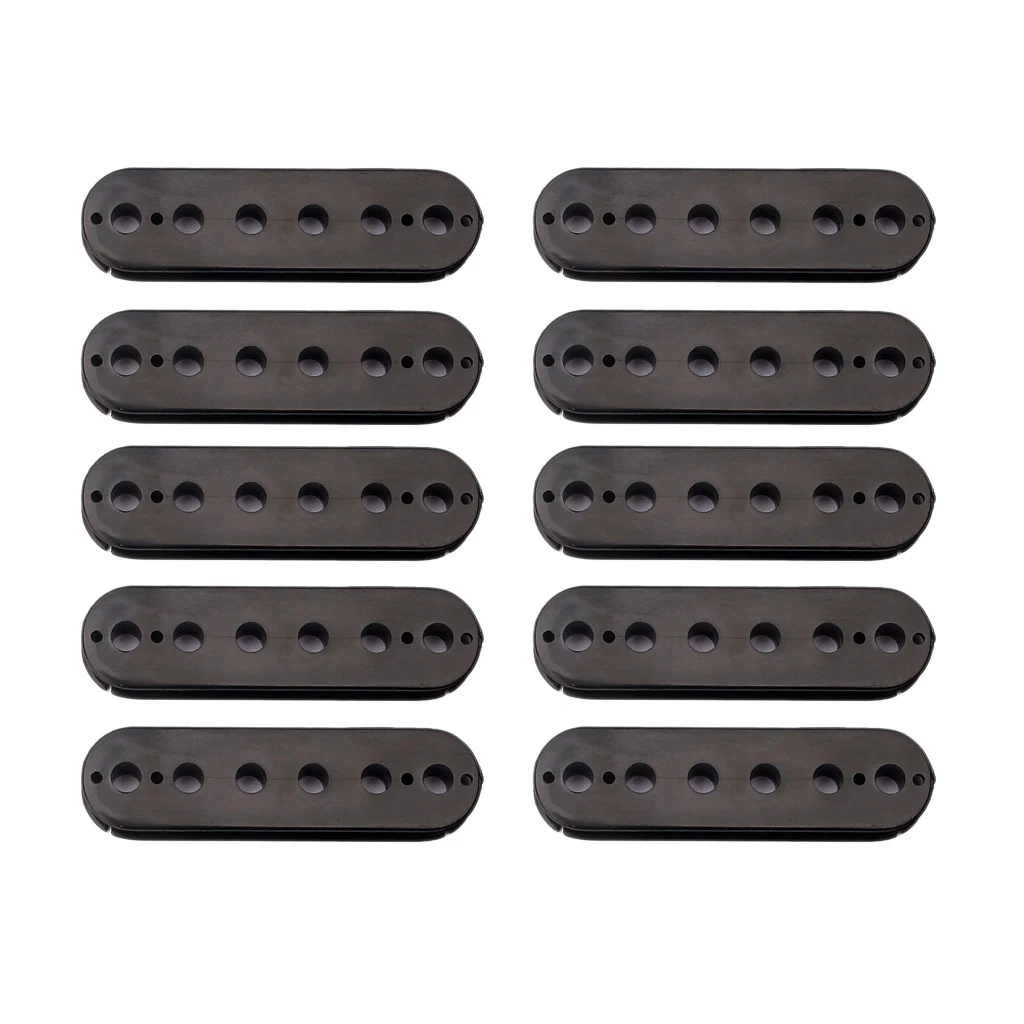 10Pcs 50mm Black Plastic Humbucker Pickup Bobbin Guitar Screw Side for Pickup Guitar Accessories