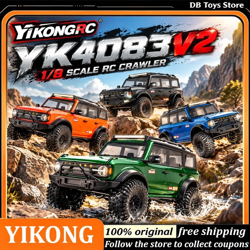 YIKONG YK4083V2 1/8 Professional RC Crawler 4WD Brushless Electric Bronco-Style Off-Road Car Waterproof Simulation Model gifts