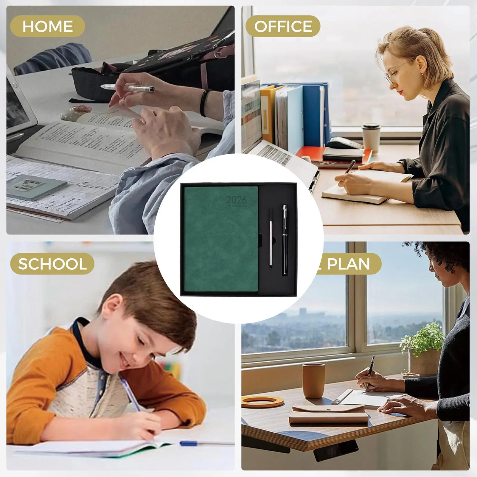 دفتر التخطيط 2026 جدول الأعمال اليومي دفتر المهام A5 التصميم الجمالي القرطاسية غلاف ملاحظات مجلة لتخطيط الوجبات